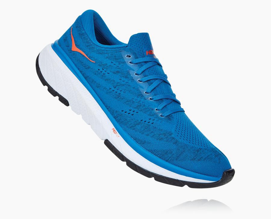 Hoka One One Cavu 3 - Men's Running Shoes - Blue - UK 318VOBQND